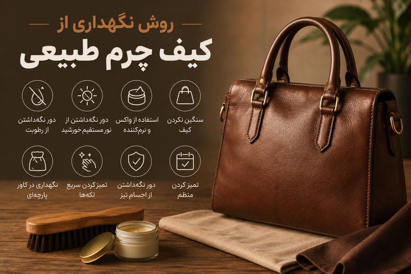 روش نگهداری از کیف چرم طبیعی؛ ۱۲ نکته برای افزایش عمر کیف چرمی
