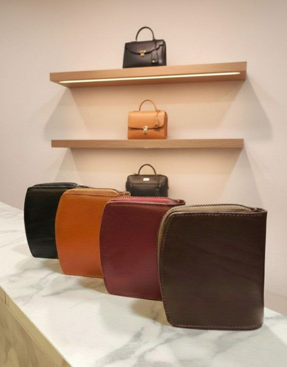 کیف پول چرمی زنانه رنگی اکاردئونی برند دایان چرم