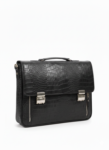 کیف چرمی اداری اسپرت مشکی برند دایان چرم