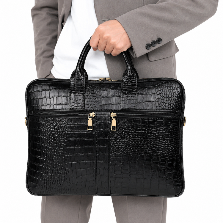کیف اداری چرم طبیعی اسپرت مدل دلوین
